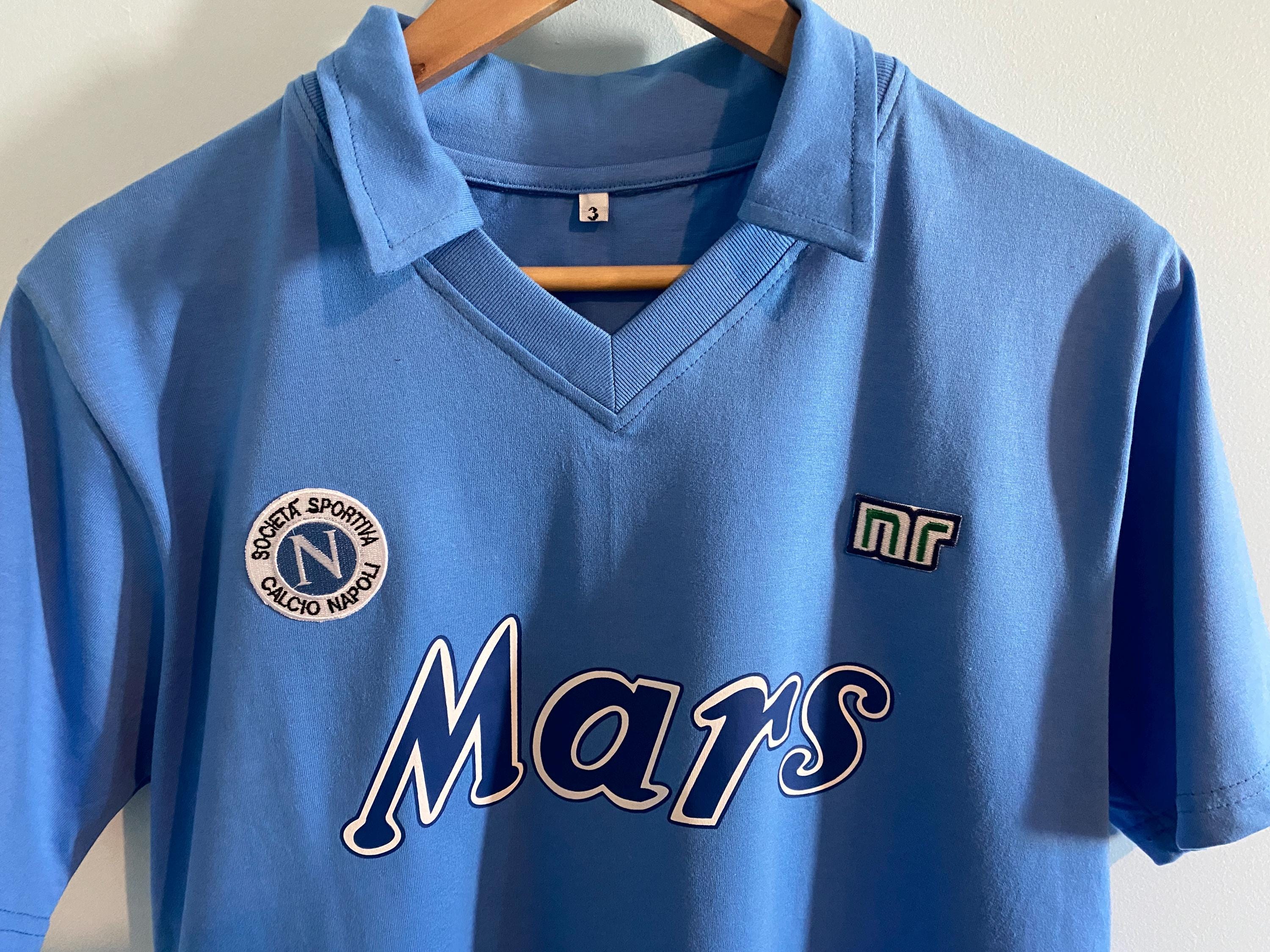 NAPOLI 1988 1989 Diego MARADONA #10 Home Retro Shirt MARS Calcio