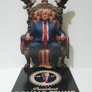 Figura recortable de pie de DONALD TRUMP de 8&quot; para exhibición, decoración del presidente de los Estados Unidos, revista de pie