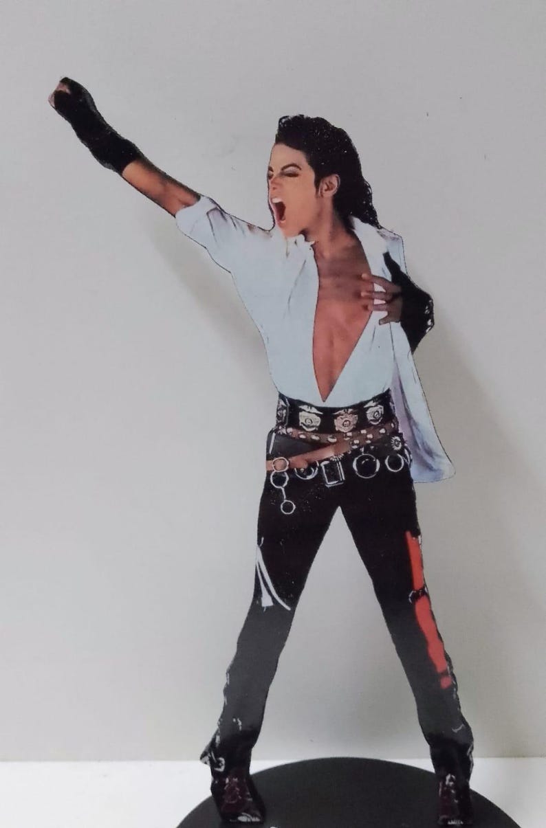 MICHAEL JACKSON 8" DISPLAY Standee Dirty Diana Cutout Figure Decor ...