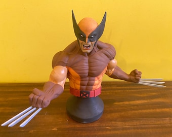Handmade WOLVERINE BUST SCULPTURE X-Men Figure Statue movie comic film