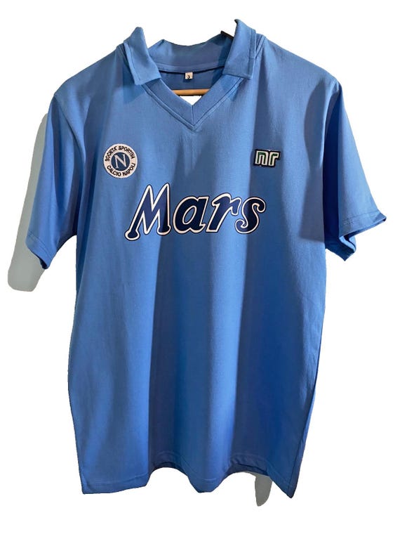 NAPOLI 1988 1989 Diego MARADONA #10 Home Retro Shirt MARS Calcio