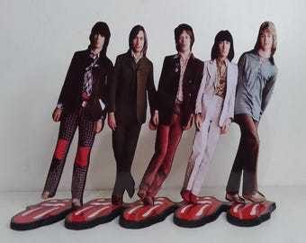 STICKY FINGERS 8" EXHIBICIÓN Figura recortable de los Rolling Stones Standee Decoración Standup Jagger Richards