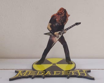 メガデス直筆サイン入り写真4枚セット – デイヴ・ムステイン + COA付き