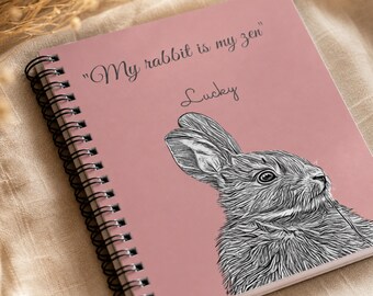 Caderno personalizado com retrato do seu pet, diário personalizado para cães, gatos e coelhos, diário com nome e frase engraçada, artigos de papelaria para presente, planejador de escrita para amantes de animais de estimação.