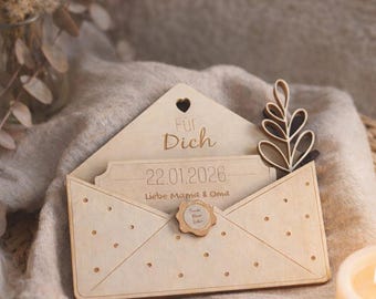 Gepersonaliseerde houten letter – een houten cadeau “Voor jou” | Een liefdevol aandenken