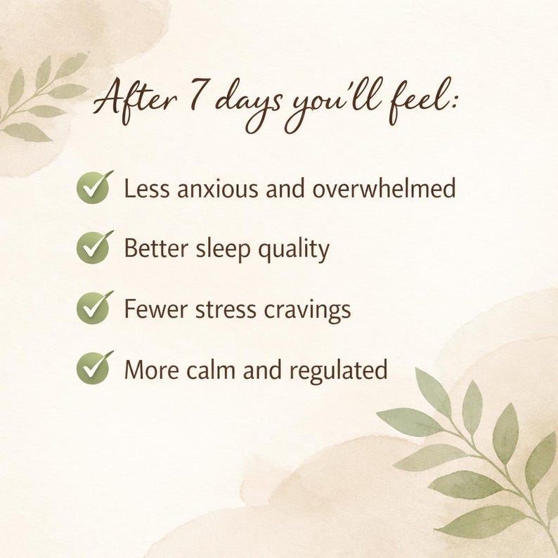 7 Day Nervous System Reset | Printable Wellness Guide PDF | Stress ...
