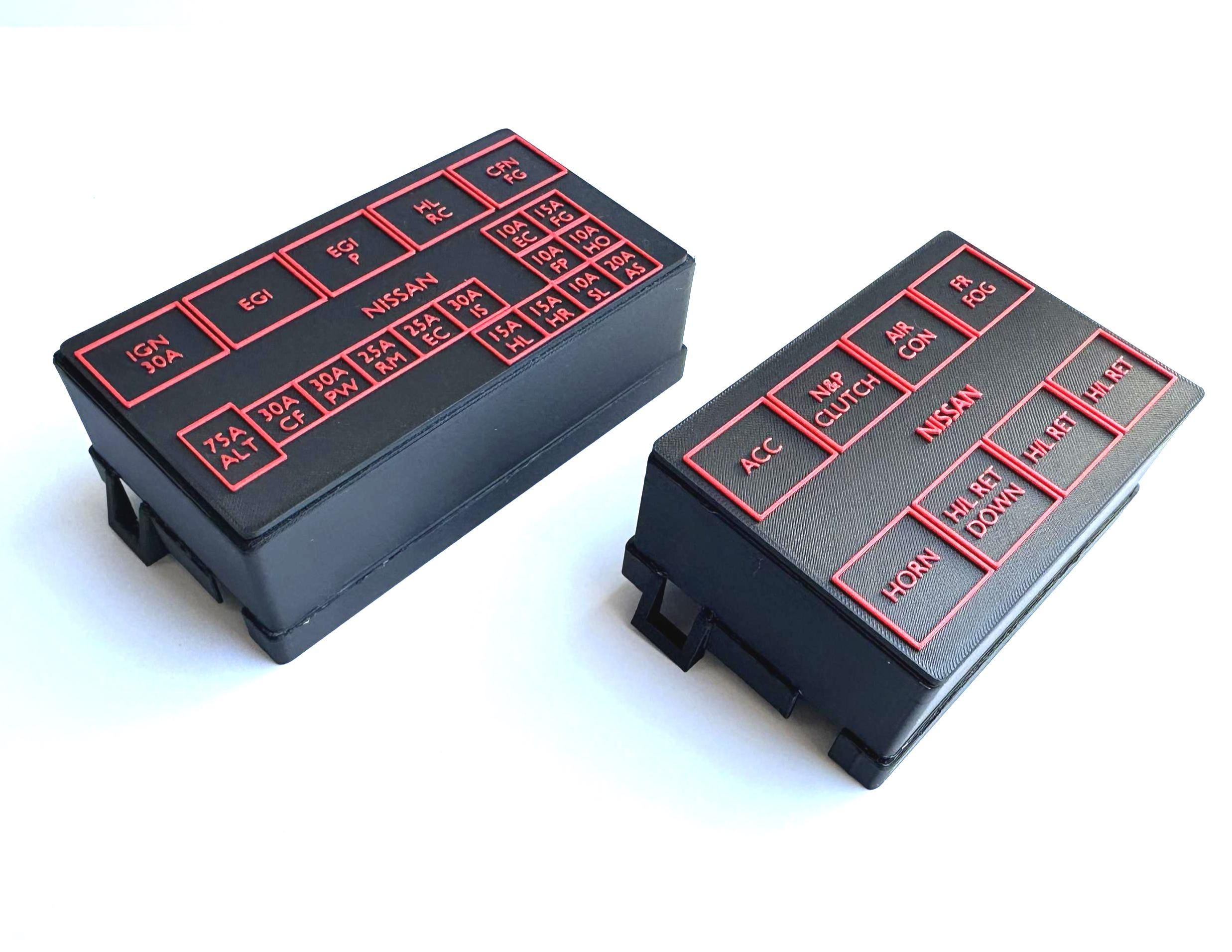 Nissan S13/ 240SX/ Silvia - Fuse Box Covers Pair - Red - Etsy