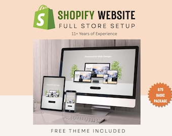 Shopifyストアのセットアップ | 基本的なeコマースウェブサイトのデザイン