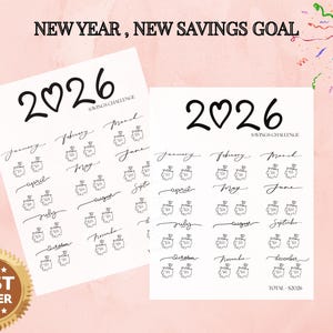 2026 Savings Challenge Printable | Baddies on a Budget | Soft Baddie Era Digital Download | Money Saving Tracker | Cash Stuffing | PDF |