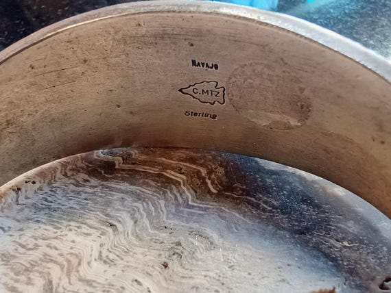 STUNNING Solid Sterling Silver Bracelet By Navajo… - image 5