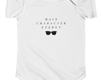 Main Character Energy baby onesie | 0-3 months, 6 months, 12 months, 18 months, Funny Baby Clothes, Gift for Baby Shower