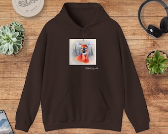Hirsch Malerei Hoodie | Waldtier-Sweatshirt