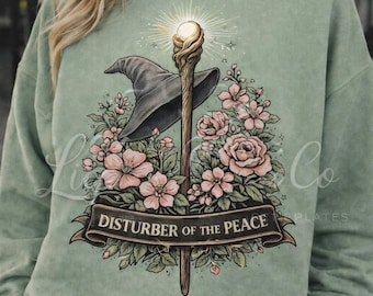 Disturber of the Peace (Gandalf) PNG T-Shirt or Product Design: LOTR Inspired