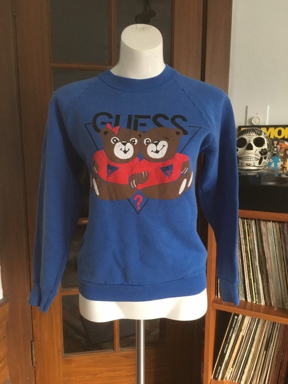 guess teddy bear sweatshirt