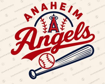 Anaheim Angels geïnspireerde SVG PNG | Vintage honkbalshirtontwerp | Retro OC-honkbalafbeelding | Anaheim honkbal digitale download | buitenveld
