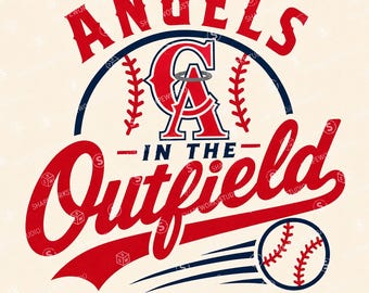 Anaheim Angels In The Outfield geïnspireerd shirt png SVG | Retro honkbalontwerp uit de jaren 90 | Vintage honkbalafbeelding Californië | Direct downloaden