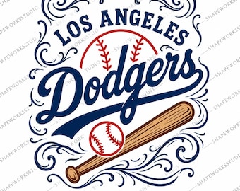 Aangepaste Fancy Dodgers geïnspireerde SVG PNG-bundel | LA honkbal digitale download | Shirtontwerp chicano | Lasergravurebestand | Dodger Blue