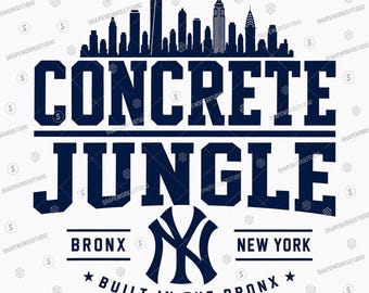 Concrete Jungle New York Yankees SVG PNG | Shirtontwerp Skyline New York City | Digitale download Yankees-fan | NYC honkbal Svg | Yankees