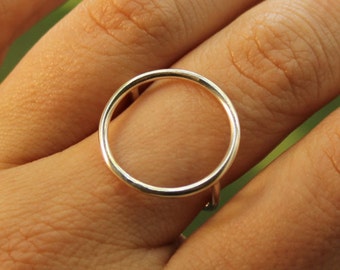A Silver Circle Ring: sustainable silver ring, handmade ring, circle ring, recycled silver, handmade silver, simple ring.