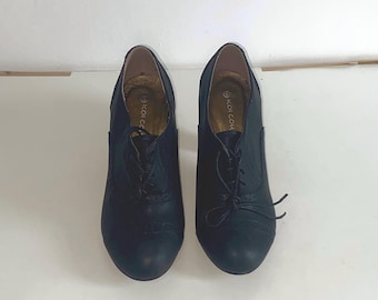 Koi couture black lace up oxfords with brogue detailing #oxfords #formal
