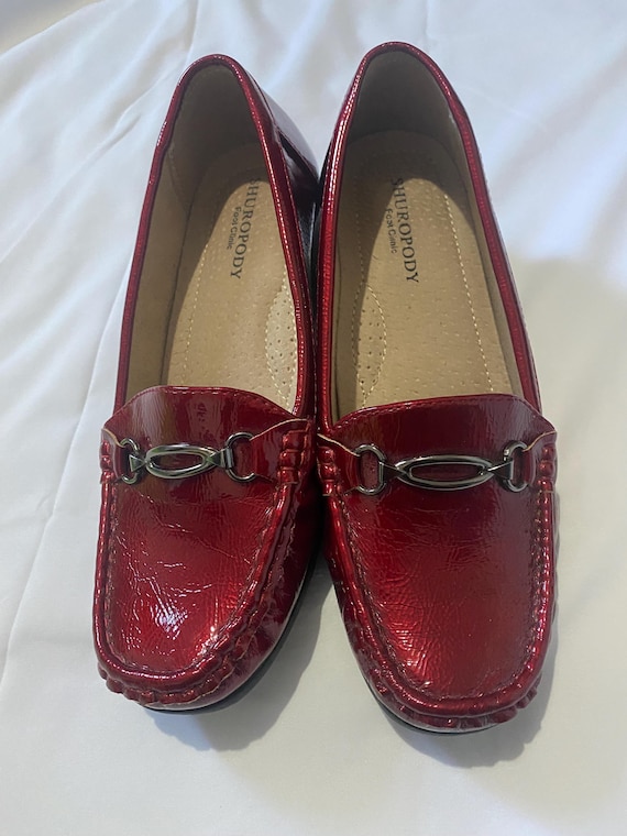 Burgundy  loafers with a touch of glamour #glamour #loafers