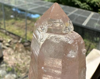 4.92" Rare! Natural Pure Quality Interference Growth Quartz Himalayan Nepal H159