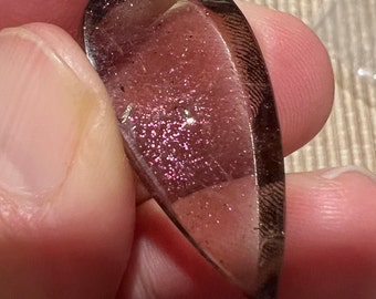 See Video! Pink Fire Quartz With Rare Covellite Inclusions from Brazil - B7