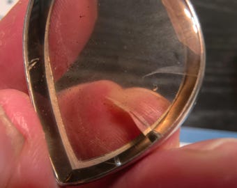 See Video of the rarest inclusion in Quartz | 81 ct. Pink Fire Quartz Crystal Sterling Silver Pendant B66