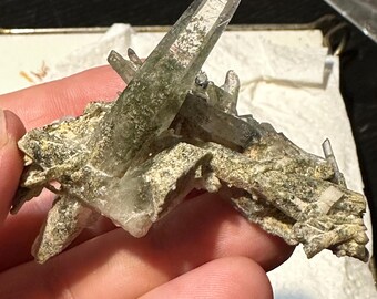 Natural Pure Quality Quartz With Chlorite Ganesh Himalaya Nepal - H101