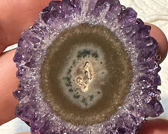 199ct. Top Quality Amethyst Stalactite Sterling Silver Pendant H112