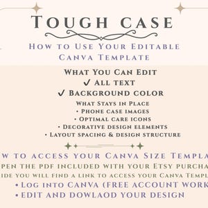 Tough Phone Case, downloadable guide, Product Details, Case Chart, Digital Download, Phone Template, etsy seller mockup, printify mockup,POD image 4