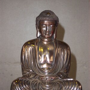 Mediataion Buddha, Bronze Coated marble, Zen , Well being, Handmade, Collectable, Gift, Mens Gift, Womans gift, Decor, Indian, Thailand,