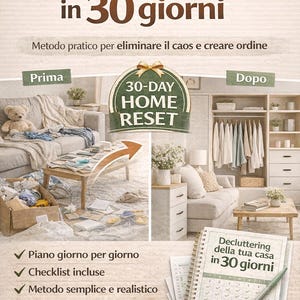 Decluttering Guide PDF | Life Reset Workbook | Minimalism & Home Organization | Ricomincia dallo spazio | Digital Download