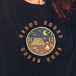 Clear Cache Reset Soul Camping T-Shirt, Vintage Nature Graphic Tee
