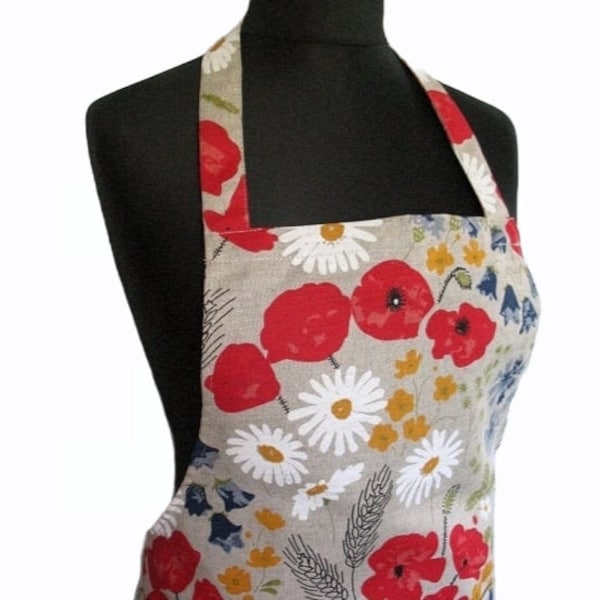 Kitchen Apron for Women and Men Adjustable Chef Cooking Apron Daisies Poppies Cornflowers Flowers