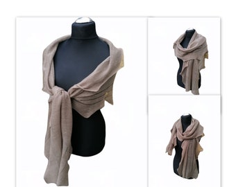 Wedding Shawl Scarf Linen Wedding Natural gray Wrap Organic Women's Clothing Leinenschal schal lin skjerf écharpe en lin linne-halsduk