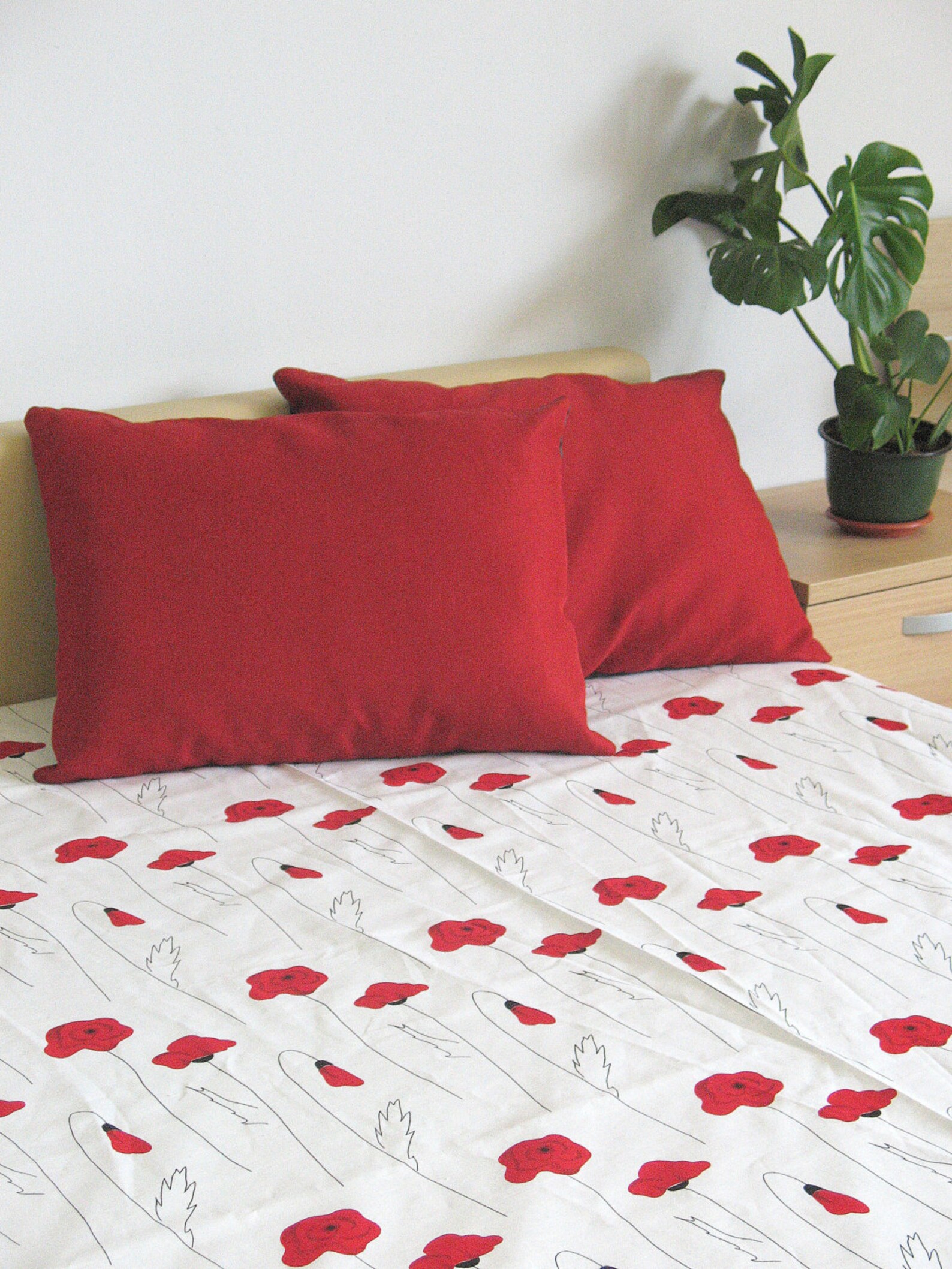 Bed Linen Sheet Eco Friendly Black Gray Ladybug Red Black Etsy