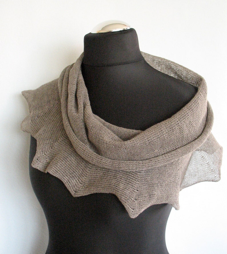 Linen Scarf Gray Infinity Scarf Cowl Wrap Etsy
