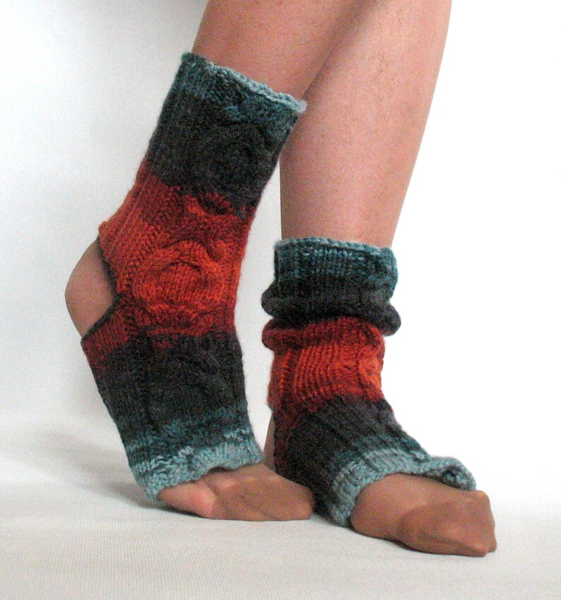 Yoga Socks Dance Pilates Ballet Brown Orange Blue Black Beige Azure Leg Warmers ankle warmers dancer