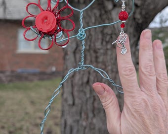 The Garden Goddess Version 2.0: She is a Hummingbird Feeder AND a Hummingbird Swing Hummer Perch