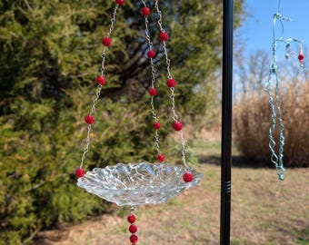 Hummingbird bath water bowl birdseed feeder birdbath for tiny birds