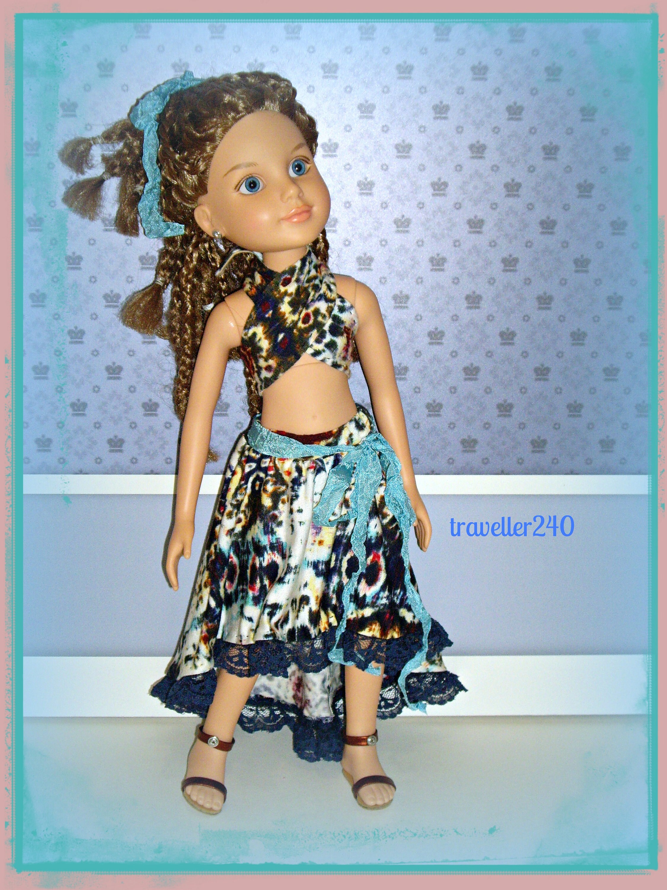 BFC Ink Doll Clothes, High Low Maxi Skirt and Top for Best