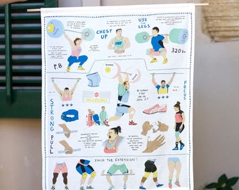 Olympic Weightlifting Wall Hanging, Weightlifting gift, Weightlifting Wall Art,