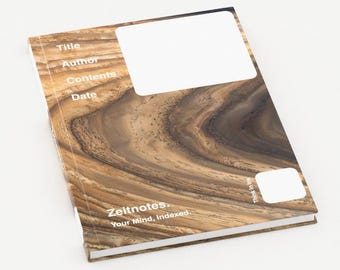 Esther - Natural Wood Grain Design A5 Hardback Paper Based Knowledge System Notebook