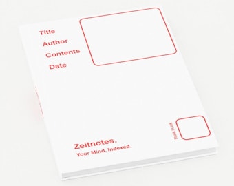 Elmira - White with Red A5 Hardback Decision Journal Notebook