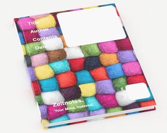 Katinka - Multicoloured Wool Design A5 Hardback Structured Notebook for Creative Workflow