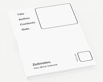 Blanche 2 - White with Black A5 Hardback Notebook PARA Method Notebook