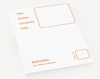 Ernestine - White with Orange A5 Hardback Notebook Second Brain Notebook