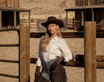 Custom Handmade Suede Leather Chaps – Western Cowgirl Rodeo Pants, Horse Riding Fringe Chaps