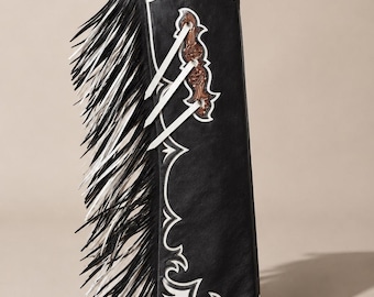 Hand Tooled Leather Riding Chaps | Custom Western Rodeo Leg Gear | Fringe Horseback Pants | Ranch Wear for Men & Women | Genuine Leather